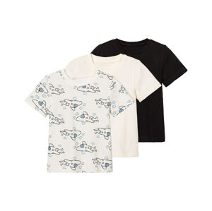 lupilu® Chlapčenské tričko, 3 kusy (122/128, čierna/biela vzorované)
