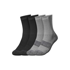 CRIVIT Pánske outdoorové funkčné ponožky, 2 páry (45/46, čierna/sivá/biela)
