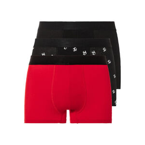 LIVERGY® Pánske boxerky, 3 kusy (XXL, lopty/čierna/červená)