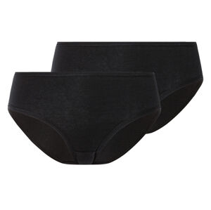 esmara® Dámske nohavičky s BIO bavlnou, 2 kusy (XL (48/50), čierna)