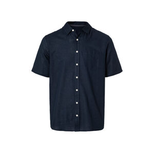 LIVERGY® Pánska košeľa s krátkym rukávom „Regular fit“ (S (37/38), námornícka modrá)