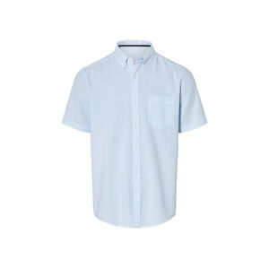 LIVERGY® Pánska voľnočasová košeľa (XL (43/44), modrá/biela/pruhy)