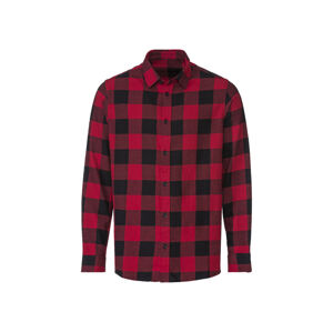 LIVERGY® Pánska košeľa (L (41/42), červená/čierna)