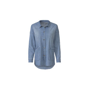 esmara® Dámska rifľová košeľová bunda (44, modrá)
