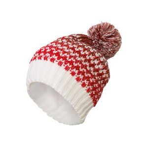 CRIVIT Dámska/pánska športová pletená čiapka (univerzálna veľkosť , červená/ružová/biela)